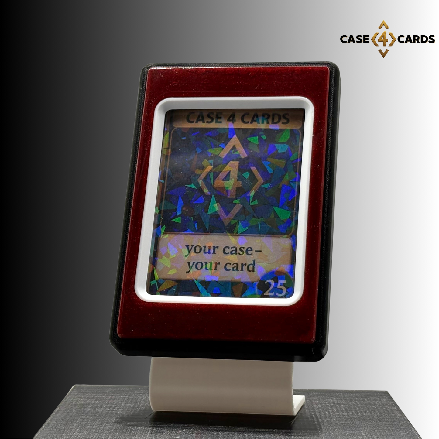 Case4Cards Premium - Trading Card Case - Schwarz/Rot/Weiß