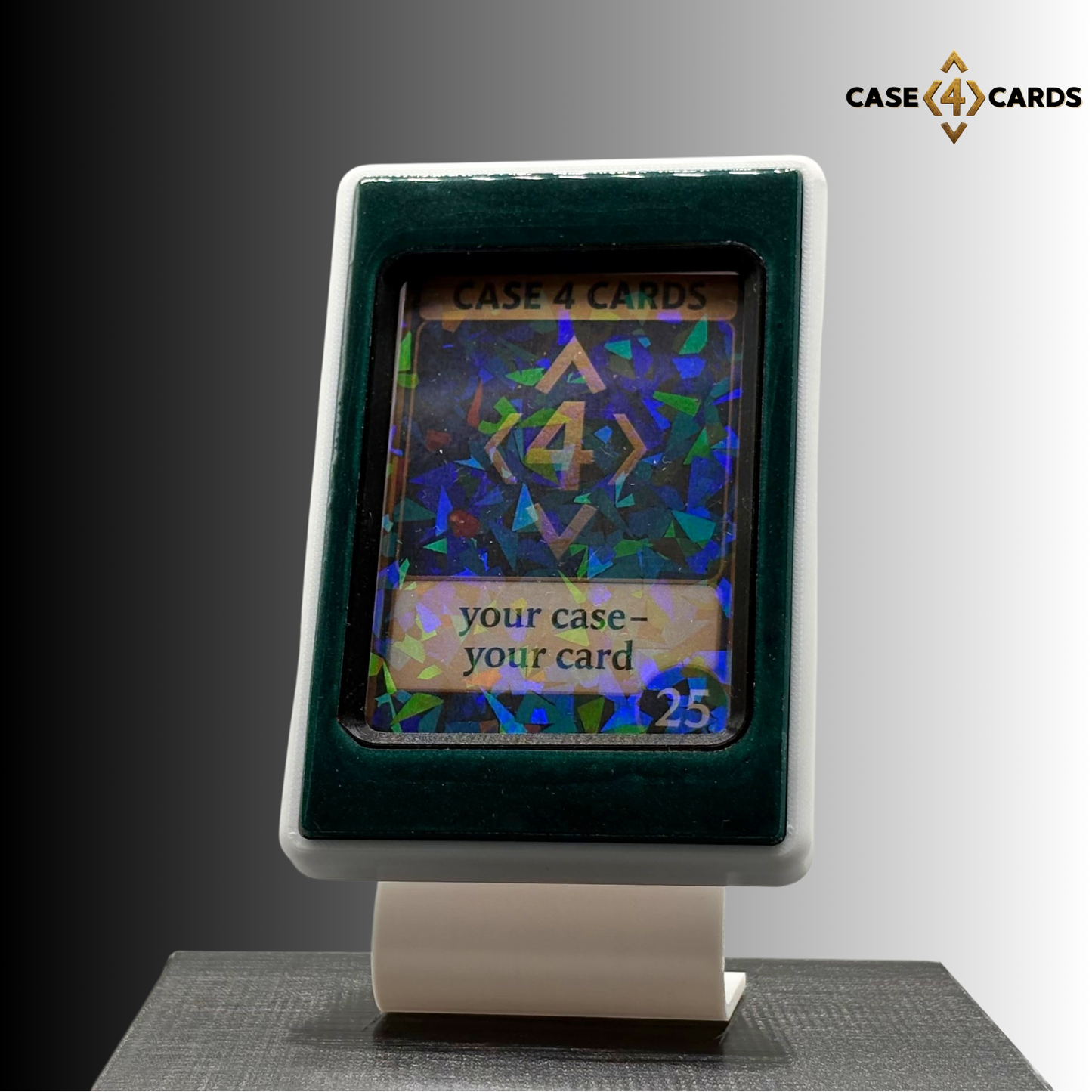 Case4Cards Premium - Trading Card Case - Weiß/Dunkelgrün/Schwarz