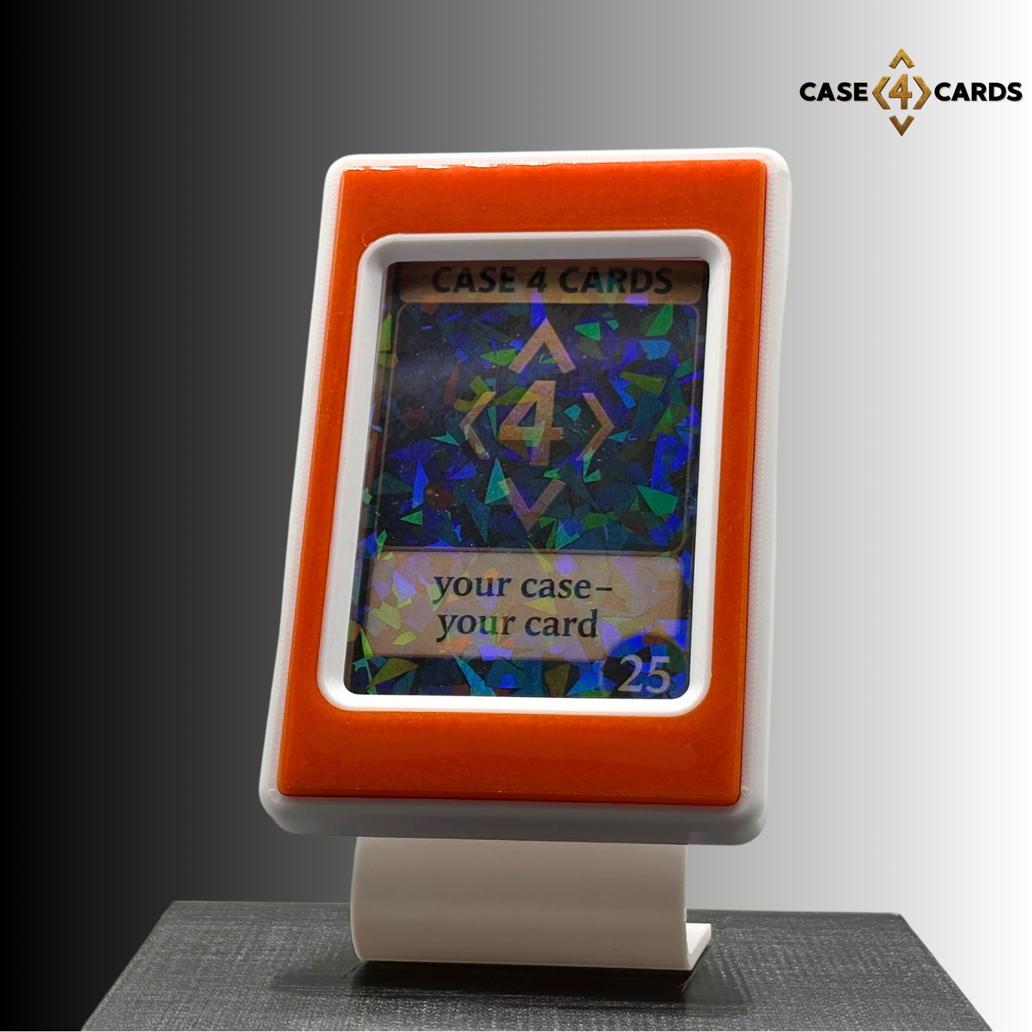Case4Cards Premium - Trading Card Case - Weiß/Orange/Weiß