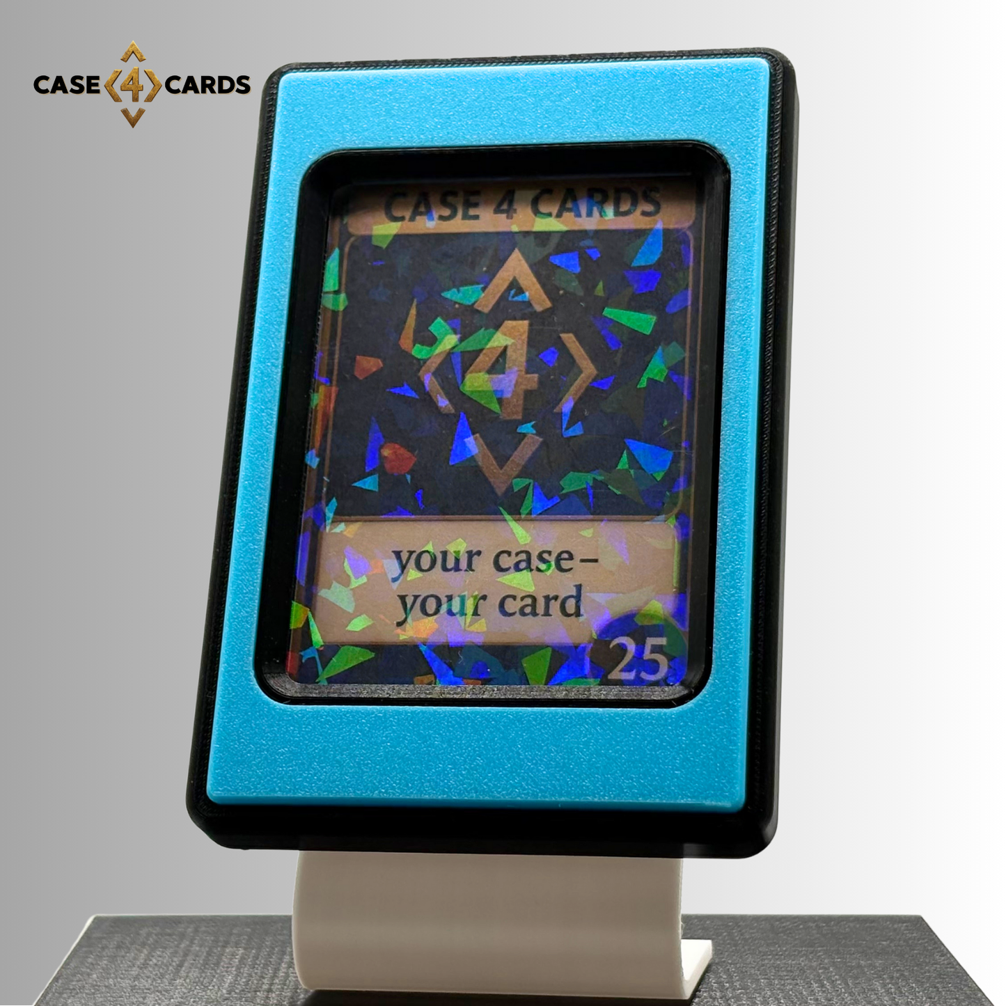 Case4Cards - Trading Card Case - Schwarz/Hellblau/Schwarz