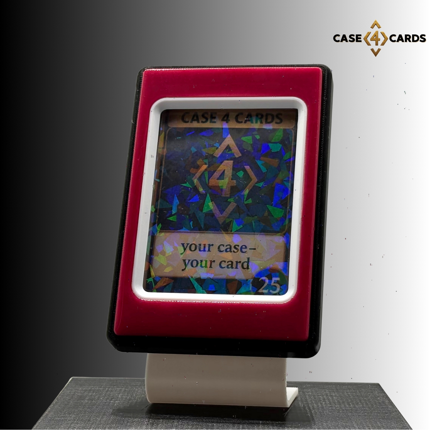 Case4Cards Premium - Trading Card Case - Schwarz/Magenta/Weiß