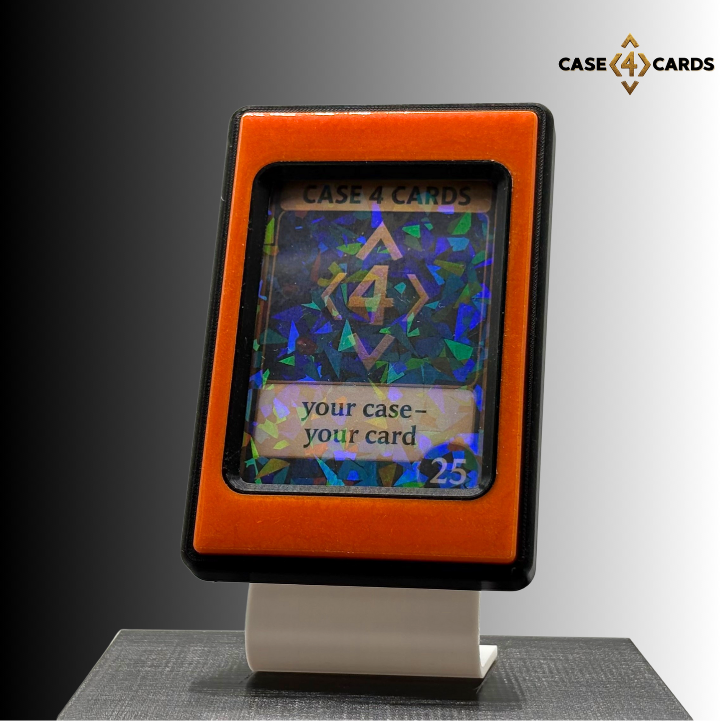 Case4Cards Premium - Trading Card Case - Schwarz/Orange/Schwarz