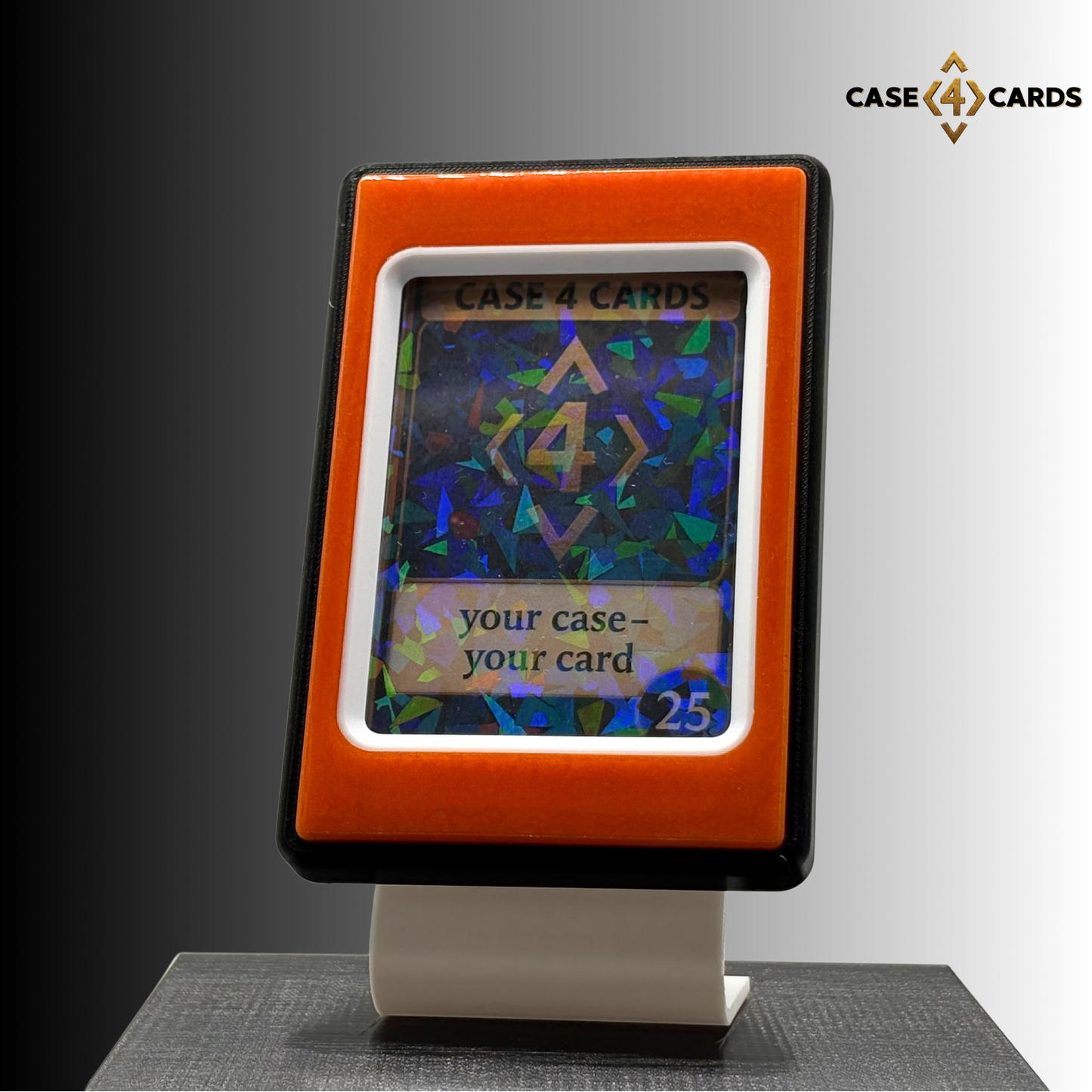 Case4Cards Premium - Trading Card Case - Schwarz/Orange/Weiß