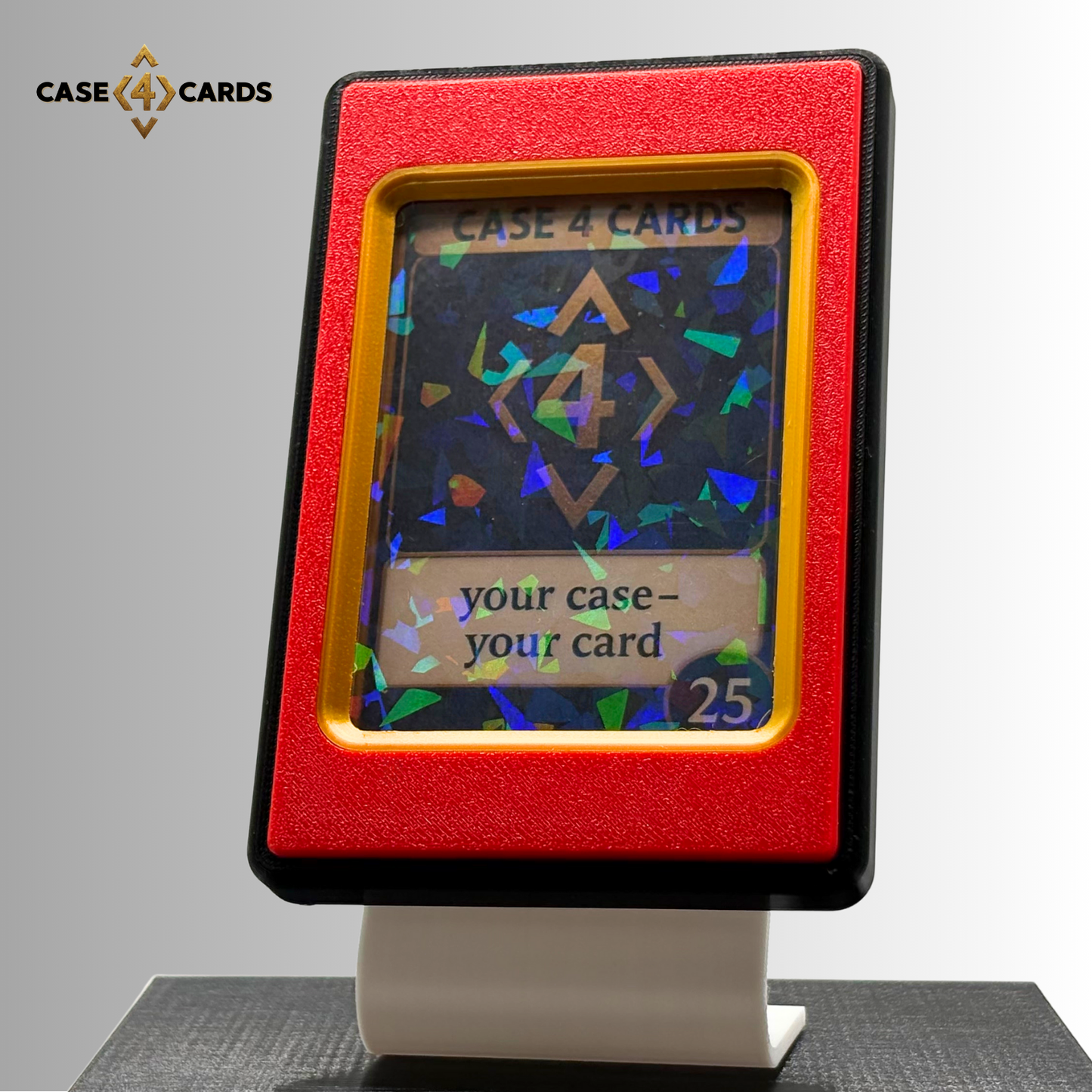 Case4Cards - Trading Card Case - Schwarz/Rot/Gold