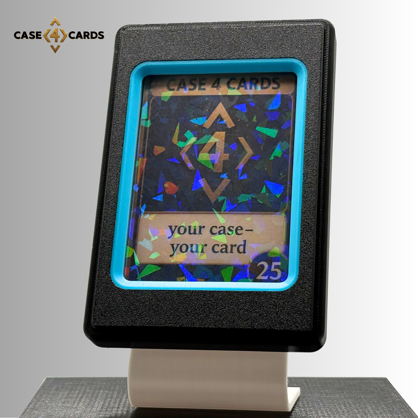 Case4Cards - Trading Card Case - Schwarz/Hellblau