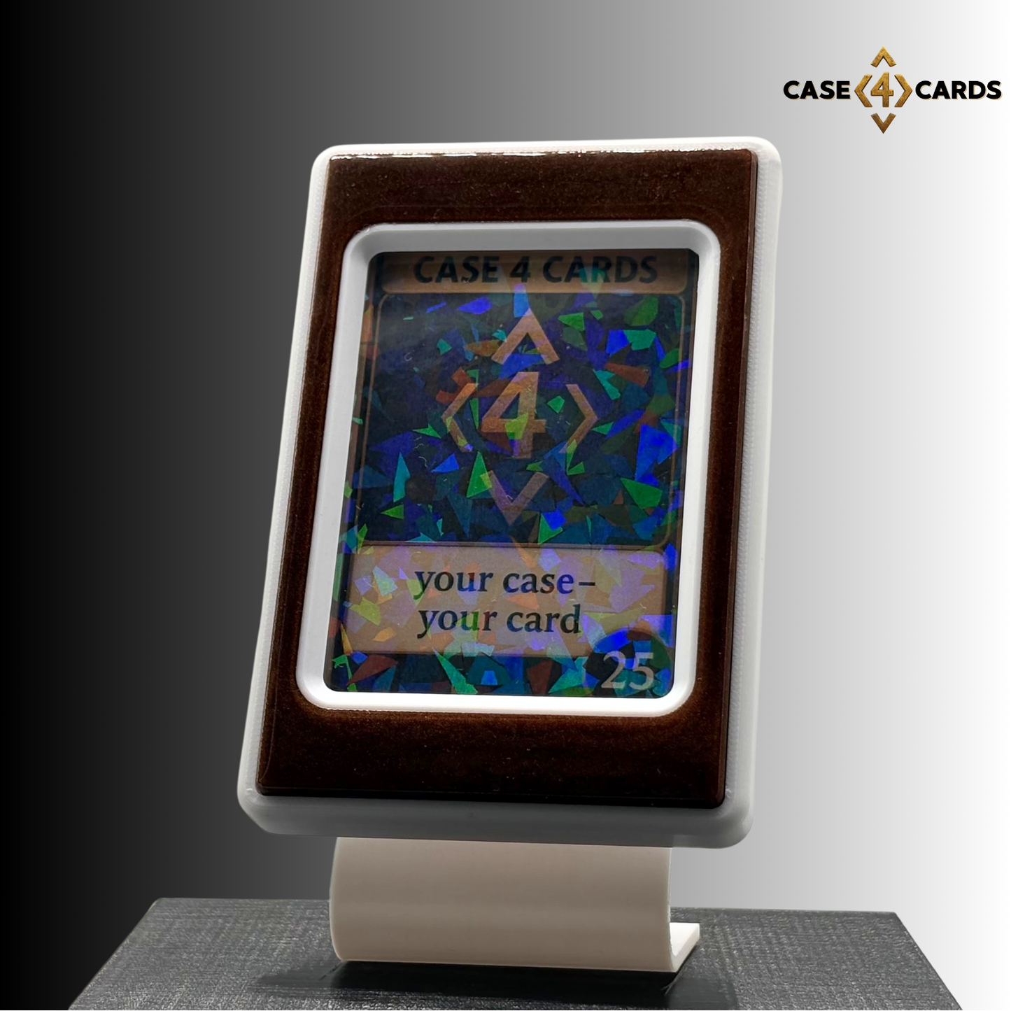 Case4Cards Premium - Trading Card Case - Weiß/Braun/Weiß