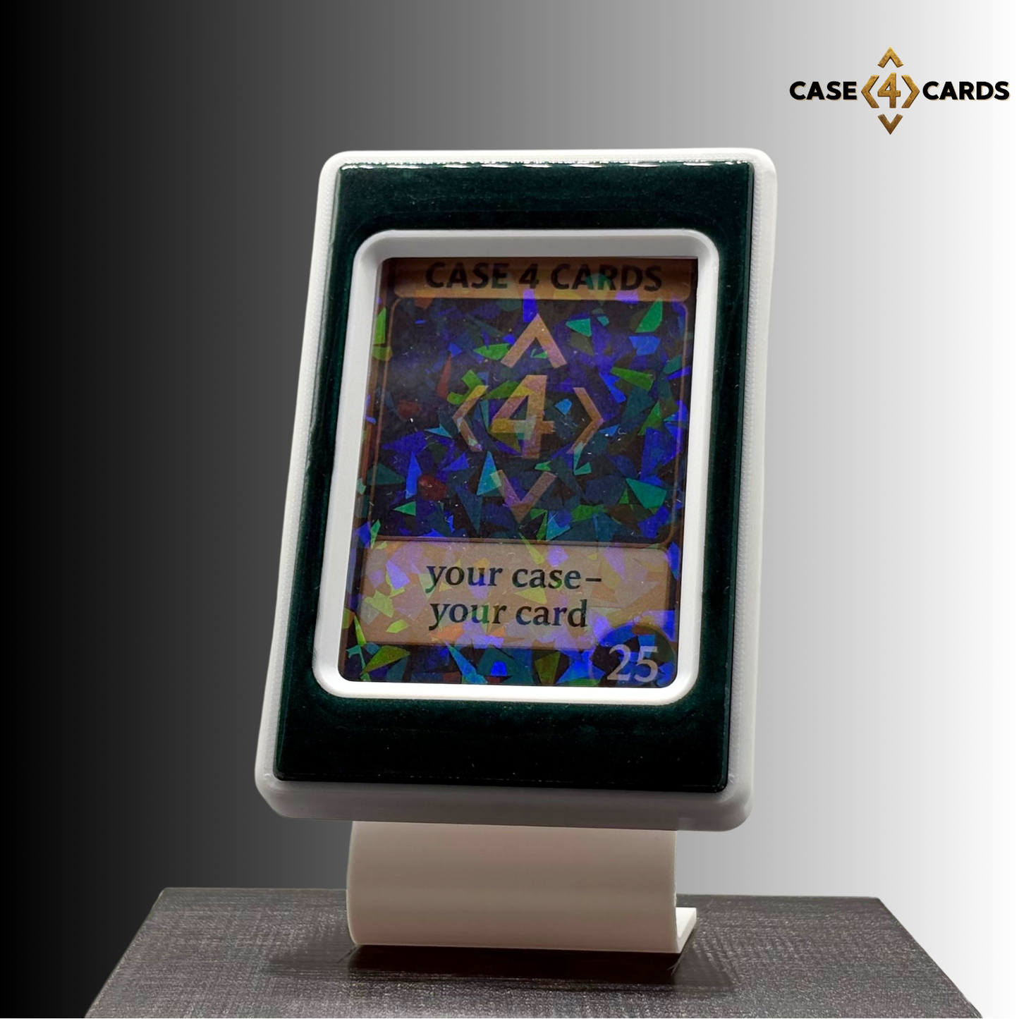 Case4Cards Premium - Trading Card Case - Weiß/Dunkelgrün/Weiß