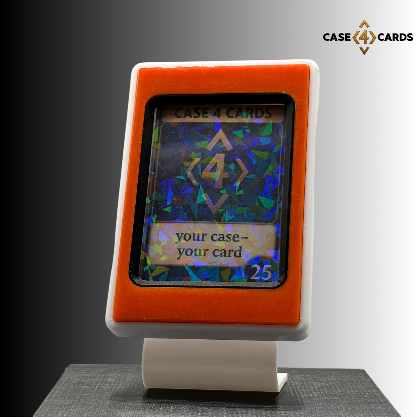 Case4Cards Premium - Trading Card Case - Weiß/Orange/Schwarz